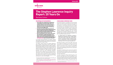 The Stephen Lawrence Inquiry Report: 20 Years On (2019). Barbara Cohen.